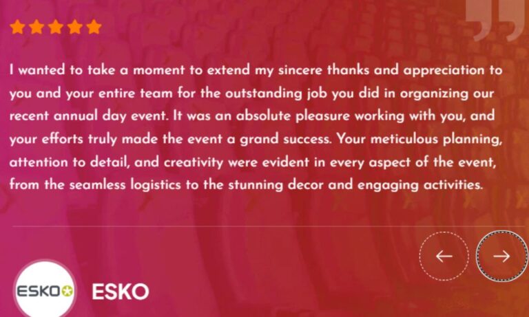 review from clients for the services we provided-blackpepperevents